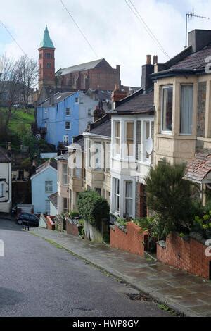 Vale Street Totterdown Bristol England UK One of the steepest streets ...