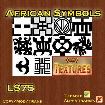 Second Life Marketplace - USC Textures - African Symbols