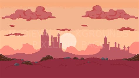 2D Pixel Art Medieval Backgrounds Pack - Game Backgrounds