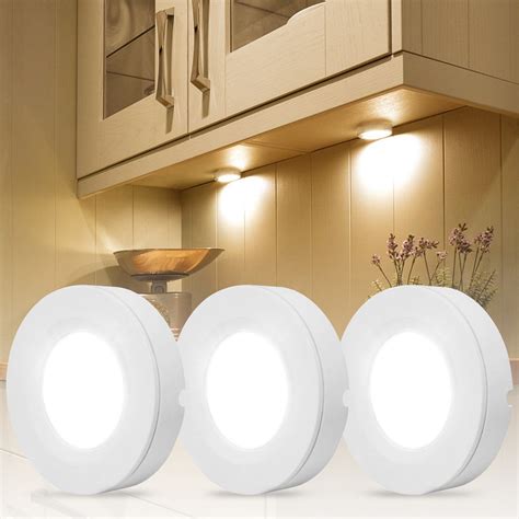 LED Under Cabinet Lighting Kit - 2Watt Warm White LED Puck Lights with ...