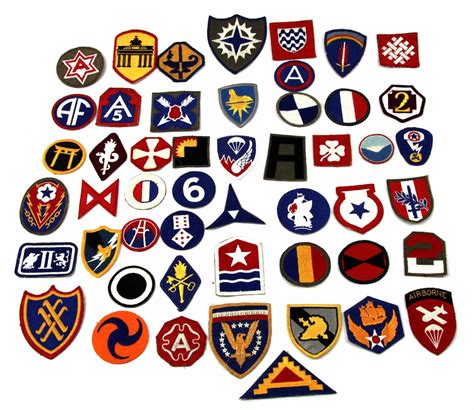 COLLECTION OF 50 WWII PATCHES WITH AIRBORNE