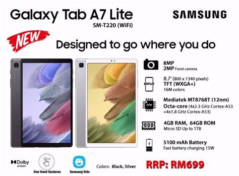 SAMSUNG GALAXY TAB A7 LITE [ 64+4GB RAM ] MALAYSIA SETMobile Corner ...