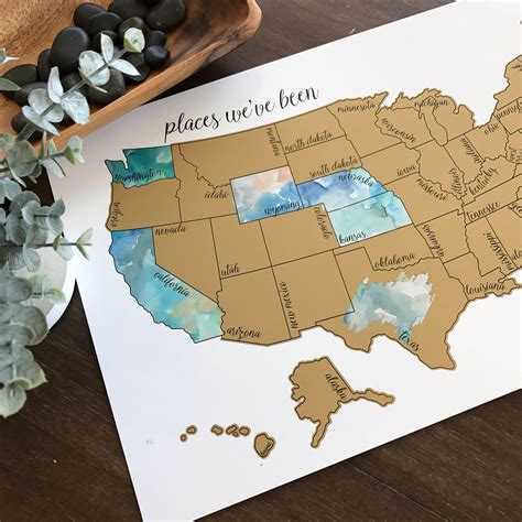 Scratch Off Map Travel Map United States Map Travel Gift | Etsy