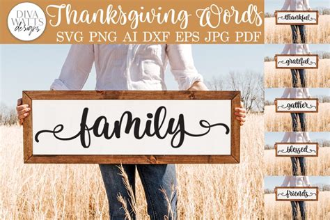 Thanksgiving Words SVG | Fall / Autumn Designs