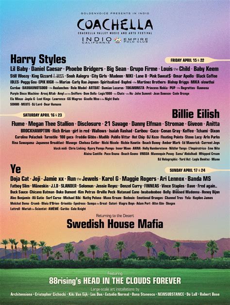 Coachella Valley Music and Arts Festival Announces 2022 Lineup with ...