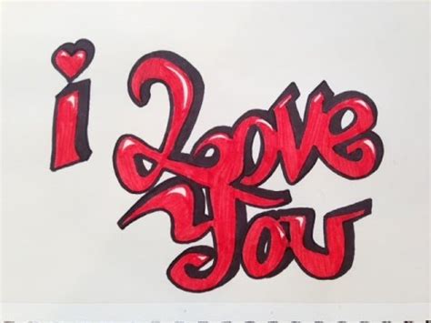 I Love You In Graffiti Writing