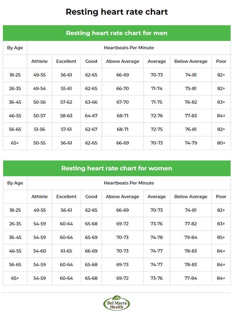 Exercise Heart Rate Chart By Age And Gender - WorkoutWalls