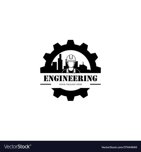 Mechanical engineer logo and identity designs Vector Image