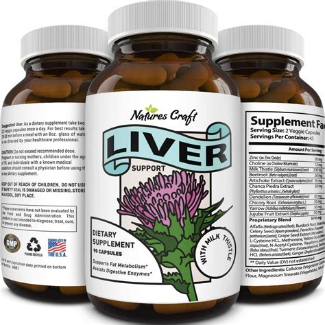 Best Liver Supplements with Milk Thistle - Artichoke - Dandelion Root ...