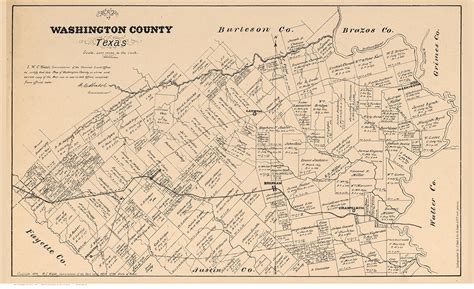 Washington County Texas 1879 - Old Map Reprint - OLD MAPS