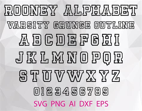 Varsity Font Svg, Varsity Letter Svg, Varsity Alphabet Svg,Sports Font ...