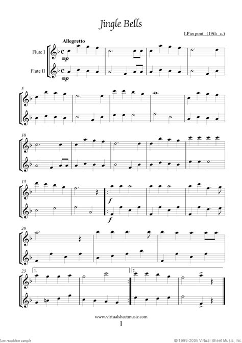 Easy Christmas Flute Duets Sheet Music Songs & Carols (PDF)