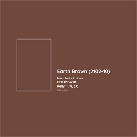 Benjamin Moore Earth Brown (2102-10) Paint color codes, similar paints ...