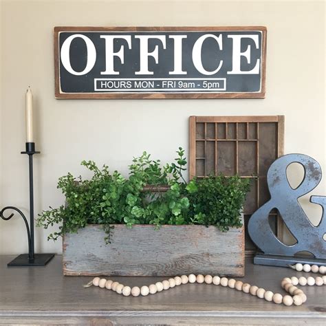 Office Painted Wood Sign Wood sign Office Sign