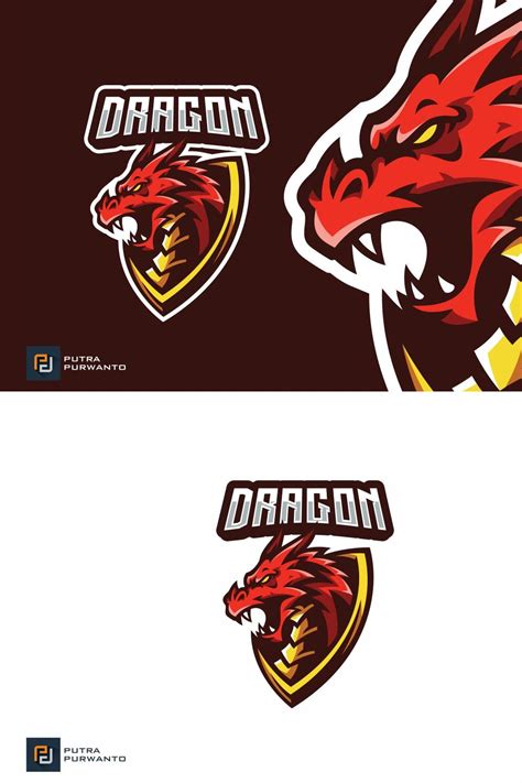 Dragon Mascot Esport Gaming Logo – MasterBundles