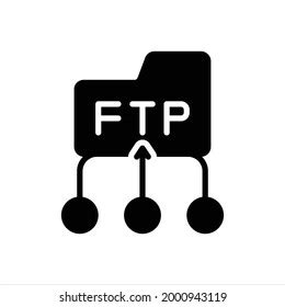 Vector Black Icon Ftp Stock Vector (Royalty Free) 2000943119 | Shutterstock