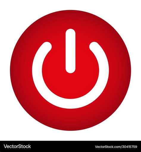 Power button icon on off symbol image isolated on Vector Image