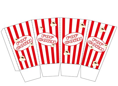 Printable Popcorn Box