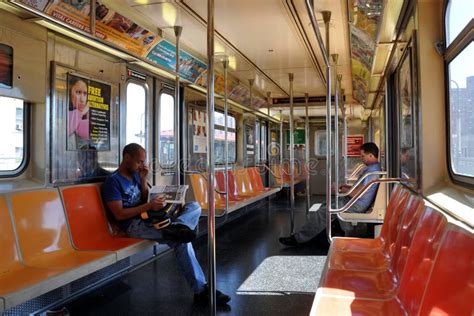 NYC: MTA Subway Car Interior Editorial Stock Photo - Image: 14995083