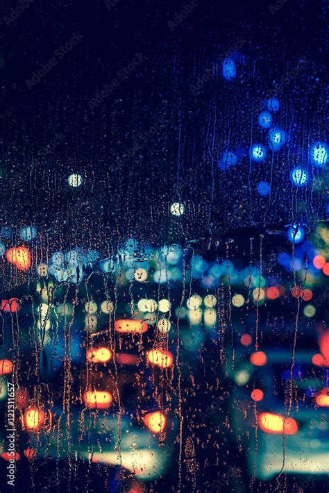 Rain Window Night