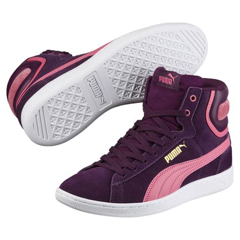 PUMA Vikky Mid Women's High Top Sneakers in Purple | Lyst