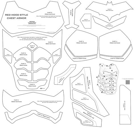 Eva Foam Armor Templates