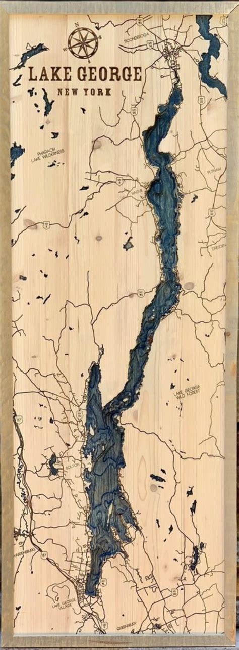 Handcrafted Lake George Map - Live Love Laugh