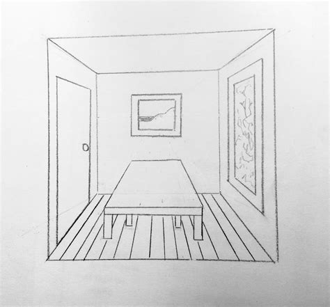 Table Perspective Drawing