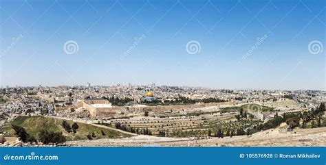 Aerial Panorama of the Jerusalem Old City Stock Photo - Image of dome ...