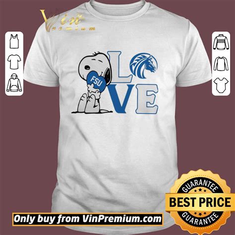 Hot Snoopy love fsu fayetteville state university mascot heart shirt ...