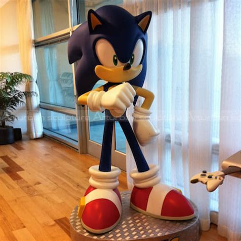 Modern Sonic Statue, Cartoon Sonic Life Size Statue