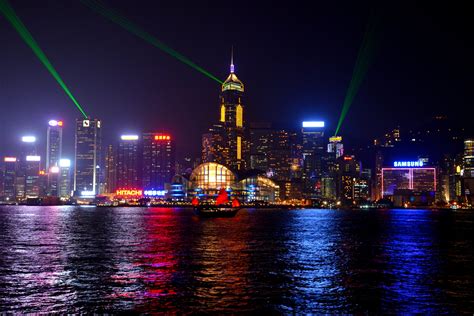 Hong Kong At Night 4K UHD Wallpaper