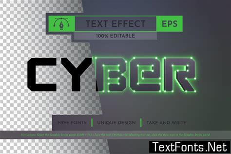 Cyber - Editable Text Effect, Font Style 85ZSWKW