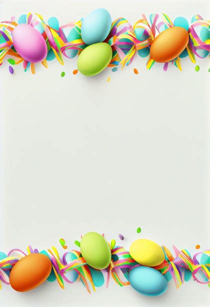 Free Colorful Easter Egg Border