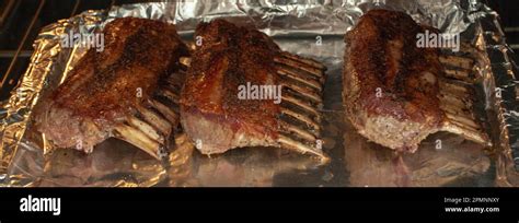 Lamb Rack in the Oven Stock Photo - Alamy