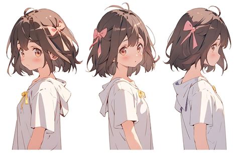 Premium Photo | 2D Anime Character Concept Art Turnaround Sheet ...