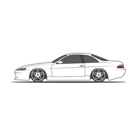 Car sketch side view | Side View Car Car Sketch Vector Illustration ...