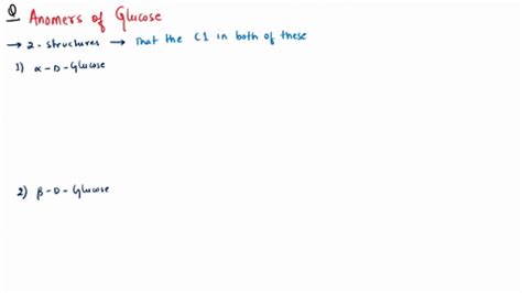 SOLVED:The term anomers of glucose refers to (a) Isomers of glucose ...