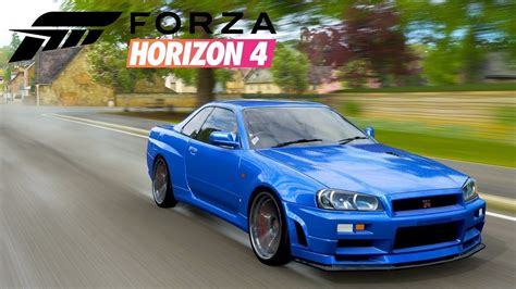 Nissan Skyline R34 GTR - Forza Horizon 4 | gameplay R34 Gtr, Forza ...