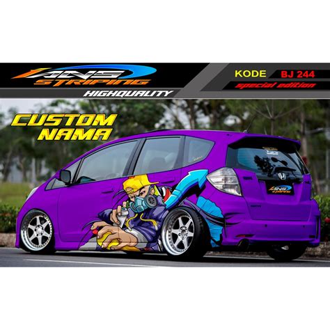 Jual DECAL MOBIL HONDA JAZZ / DECAL STICKER MOBIL / decal mobil stiker ...