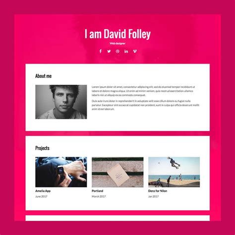 Html And Css Portfolio Template