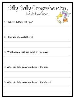 Silly Sally Worksheets by Teaching with Shaina | TPT