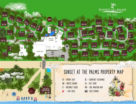 Resort Map | Sunset At The Palms | Negril, Jamaica