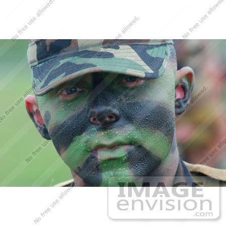 Picture of a Soldier With Face Paint | #8929 by JVPD | Royalty-Free ...