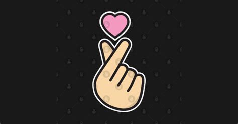 Kpop Finger Heart - Kpop - Sticker | TeePublic