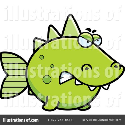 Dinosaur Fish Clipart #1108362 - Illustration by Cory Thoman