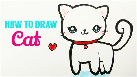 Cute Easy Cat Drawing Step By Step - If you like the video, please ...