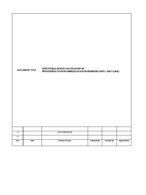 Pumping Station Design Calculation | PDF | Bending | Young's Modulus