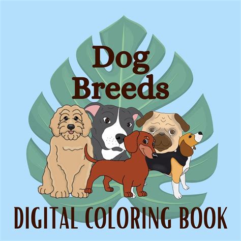 Dog Breeds Printable Coloring Book Instant Download Price Drop - Etsy