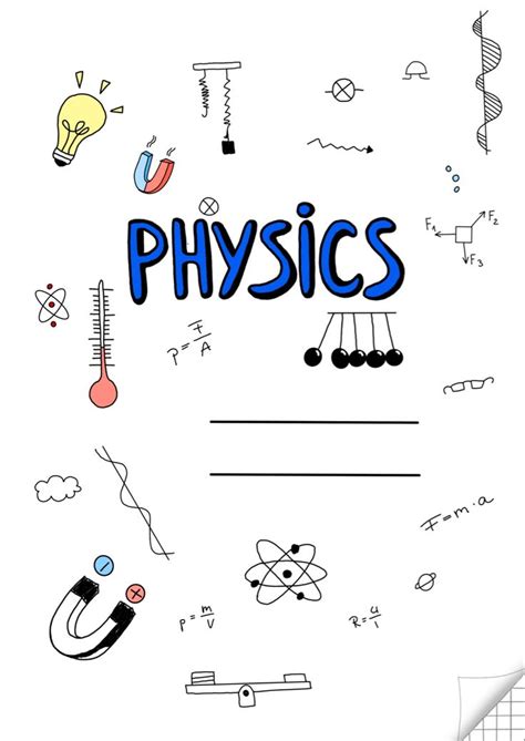 Physik Deckblatt | School book covers, Physics notebook cover ideas ...